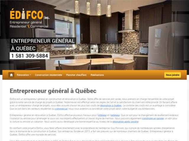 Edifco est votre entrepreneur général à québec et dans les environs