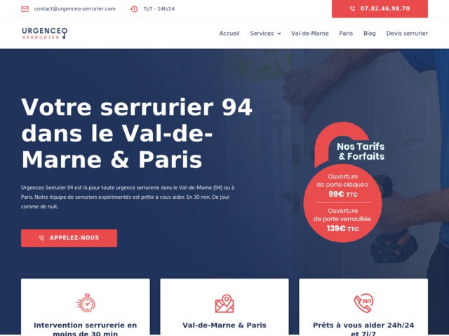 Votre serrurier 94 dans le val-de-marne & paris à 39€