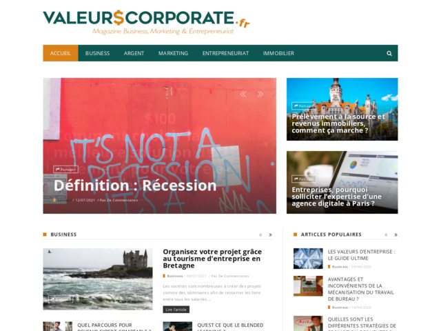 Site sur le marketing