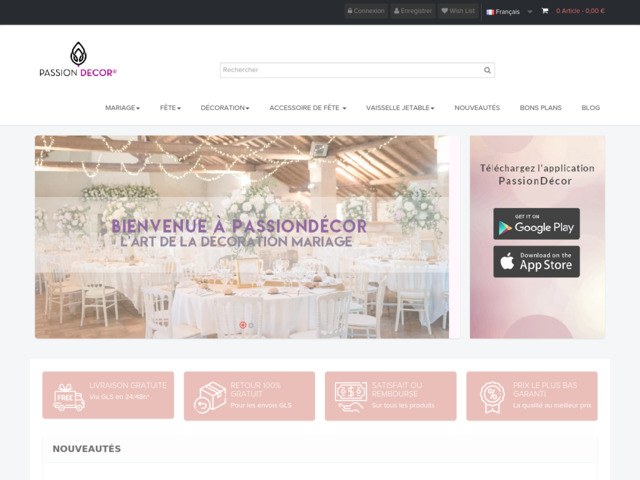Dcoration de mariage pas cher | Passiondecor.net