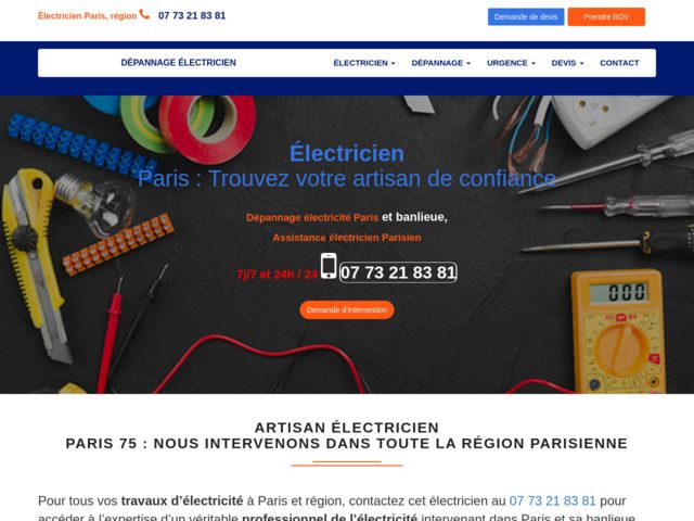 Electricien paris : votre artisan en urgence