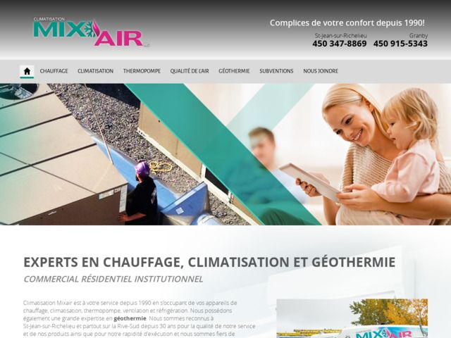 Climatisation mixair - thermopompe st-jean-sur-richelieu et granby