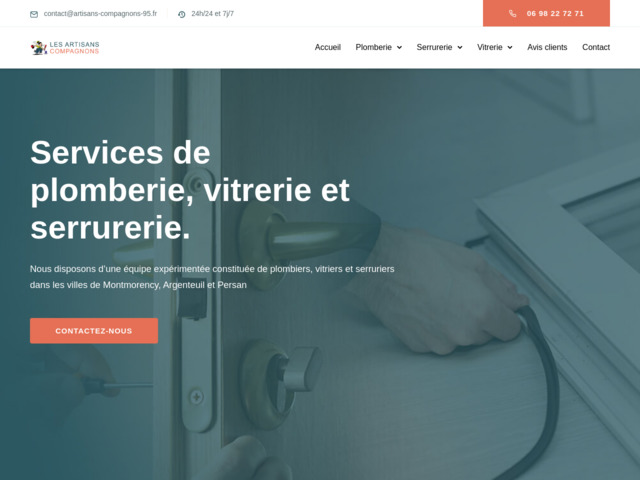 Artisans compagnons, plomberie, serrurerie, vitrerie