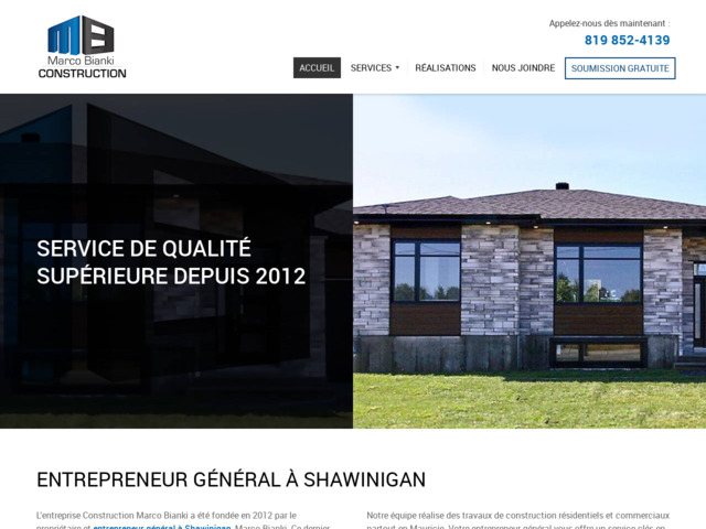 Construction marco bianki - entrepreneur à shawinigan, trois-rivières
