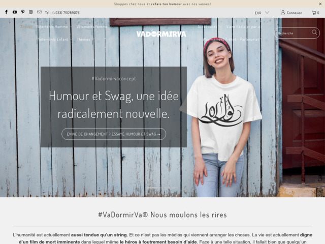 #vadormirva, marque de vêtement, t-shirts personnalisés, t-shirts humour