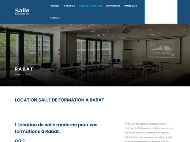 Location salle de formation rabat