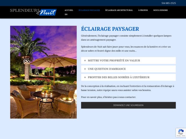Eclairage paysager