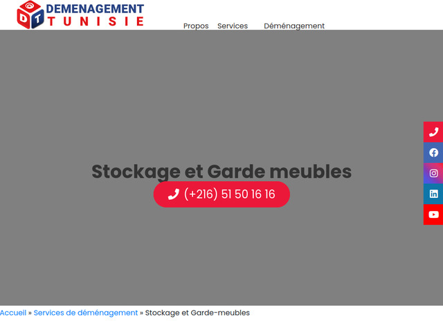 Stockage et garde meubles en tunisie