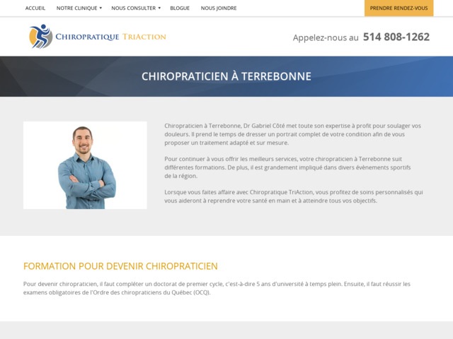 Chiropratique triaction - clinique chiropratique  terrebonne