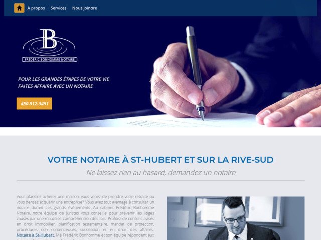 Bonhomme Notaire sur la Rive-Sud et St-Hubert
