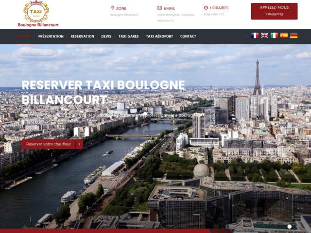 Commander votre taxi à boulogne billancourt