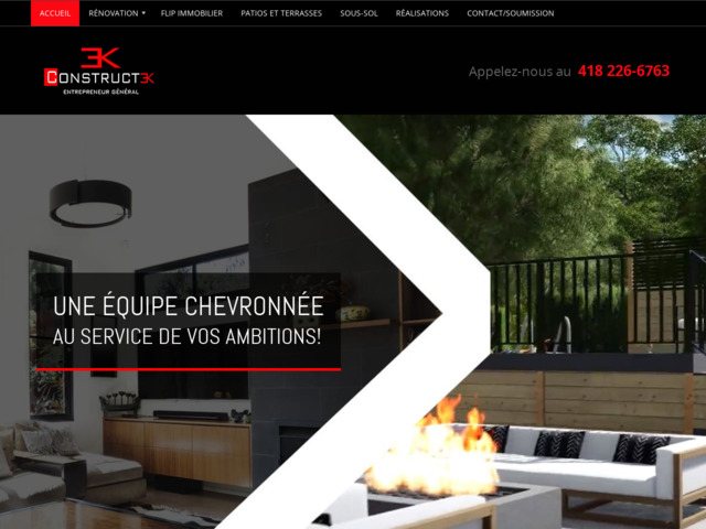 Entrepreneur patio et balcon québec | c3k construction