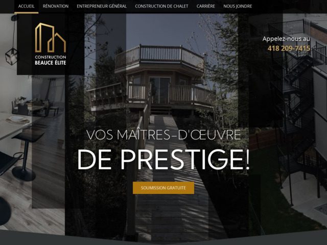 Entrepreneur général en beauce | construction beauce élite