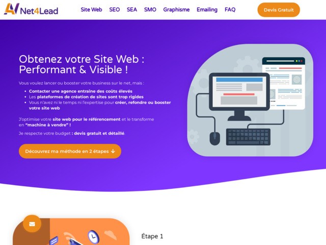 Net4lead.com agence marketing et création de sites web optimisés