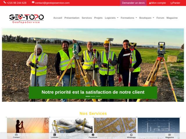 Vente matriels topographie en Tunisie