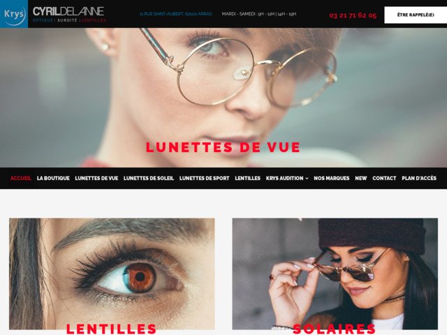 Opticien Krys Arras, lunettes de vue, solaires