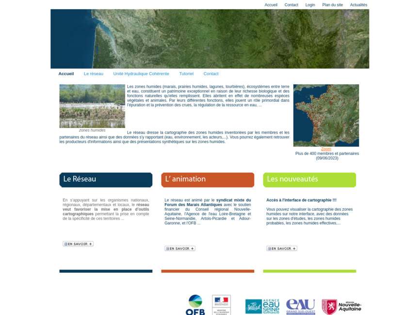 Réseau sur les zones humides