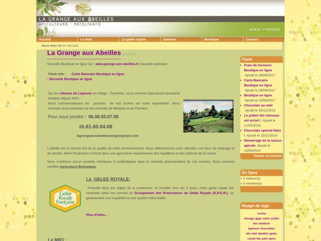 La Grange aux Abeilles : Apiculteurs , miel et gelée royale