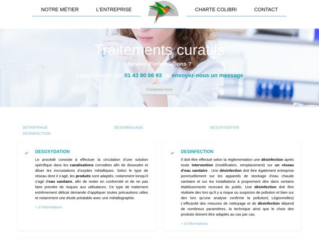 Colibri2000 France spcialise dans le traitement de l'eau