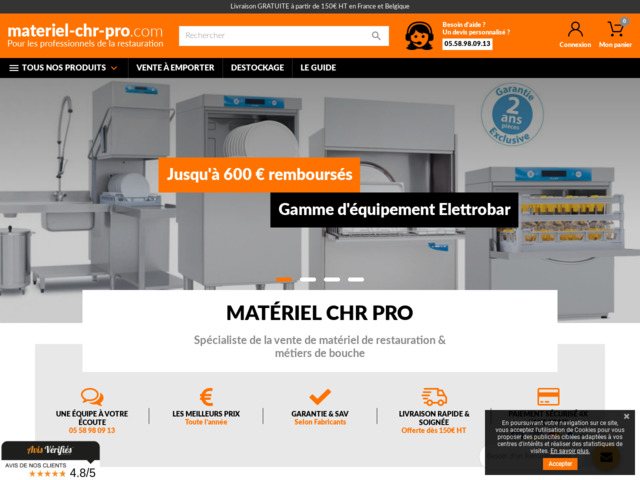 Matériel chr pro, l'e-commerce de matériel de cuisine