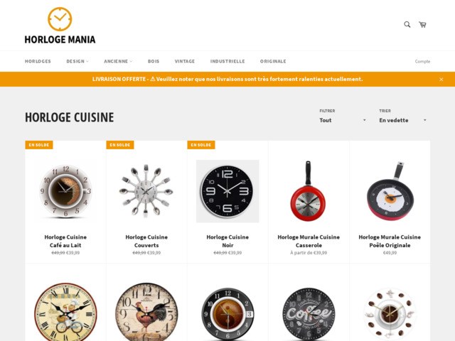 Horloge mania : le plus grand choix d'horloges murales au monde