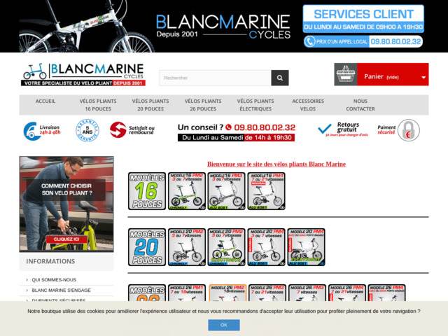 Blanc marine votre spécialiste du vélo plaint et vélo pliant électrique