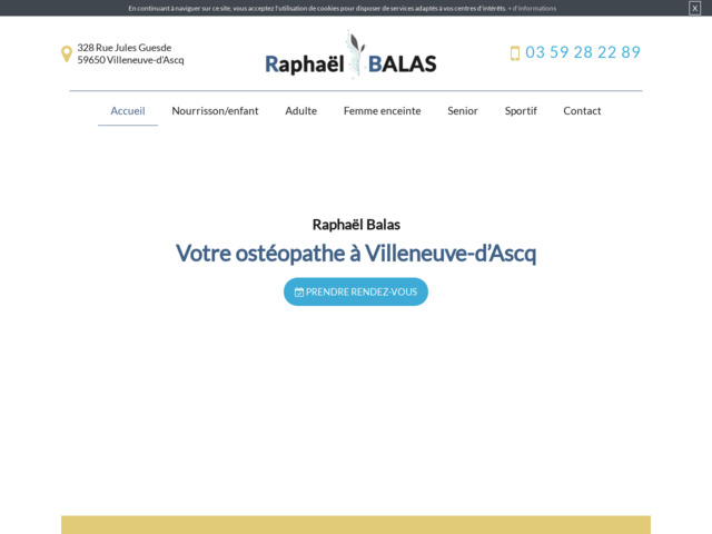 Raphal balas : votre ostopathe  villeneuve-d'ascq