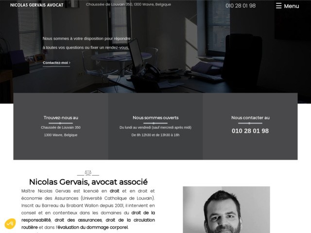 Cabinet d'avocat à Wavre - Maître Nicolas Gervais
