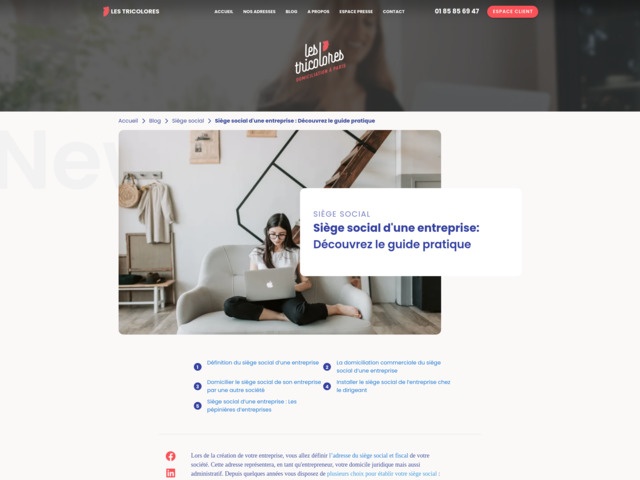 Domicilier le siège social d'une entreprise