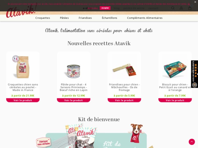 Vente de nourriture pour chien et chat Atavik