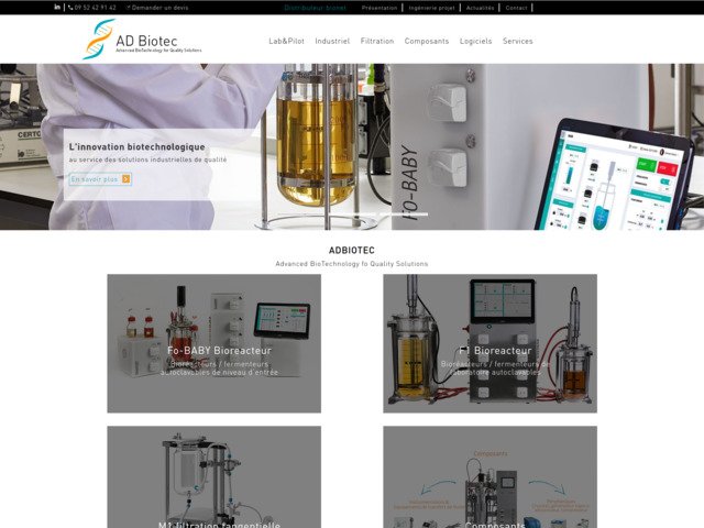 Entreprise de biotechnologies : adbiotec