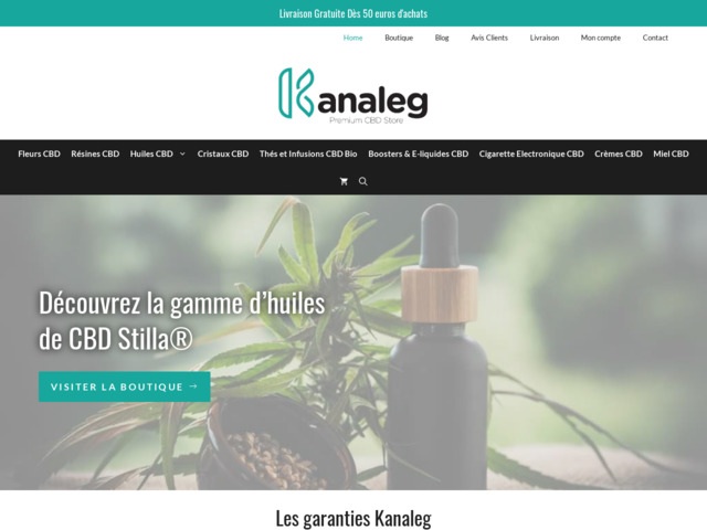 Kanaleg, magasin cbd en france, 100%naturelles et bio