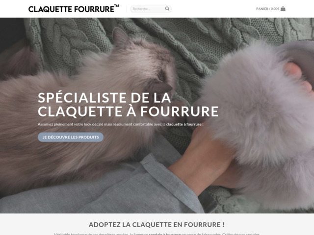 Claquette fourrure