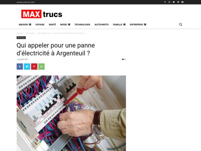 Qui appeler pour une panne d'électricité à argenteuil ?