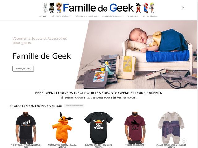 Boutique pour bb, papa et maman geek
