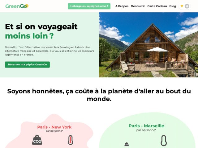 Greengo, l'alternative franaise et responsable  booking et airbnb