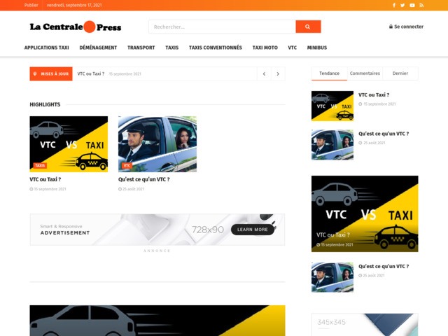 La centrale press : actualité de transport en France
