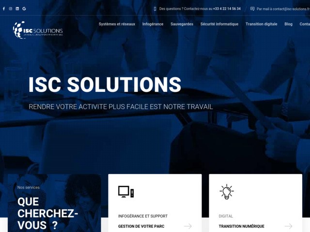 Isc solutions - entreprise informatique à toulon