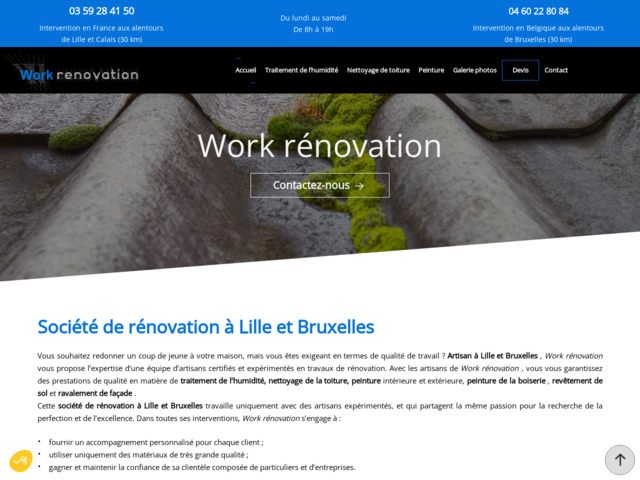 Société de rénovation à Bruxelles et Lille