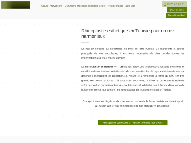 Combien coûte une rhinoplastie en Tunisie ?