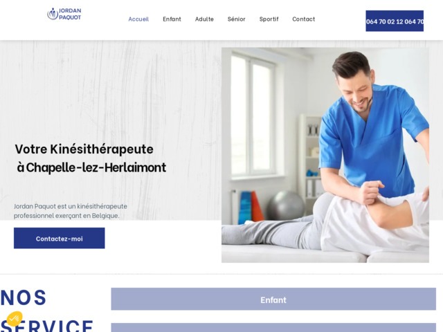 Service d'un kinésithérapeute à chapelle-lez-herlaimont