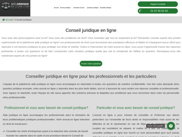 Trouver des conseils juridiques gratuits en ligne