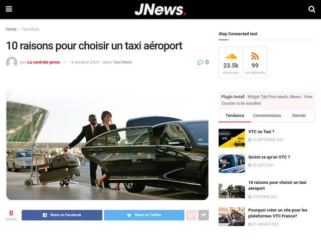 Choisir un taxi aéroport