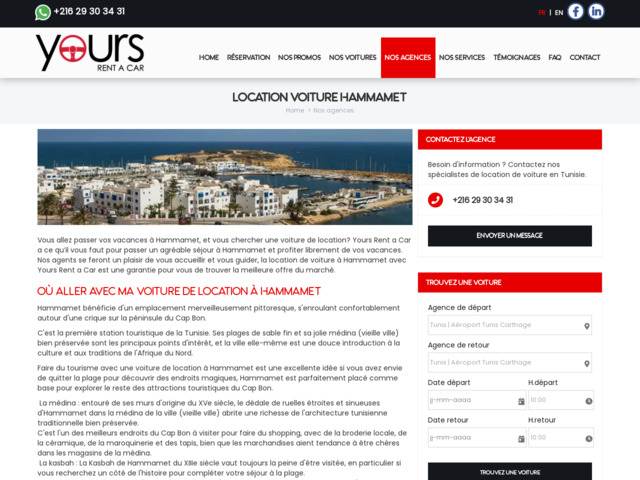 Location voiture hammamet