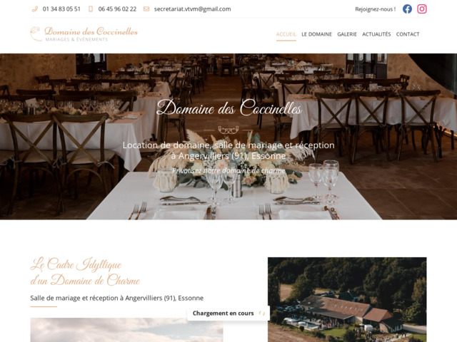 Domaine des coccinelles, salle pour mariage ou événement à angervilliers 91