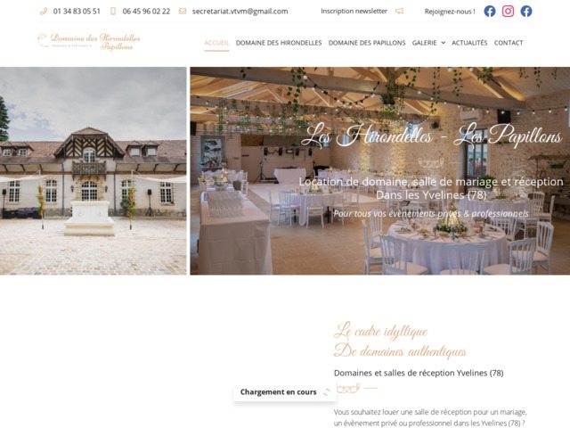 Domaine des Hirondelles  Papillons : location de salle de mariage dans les Yvelines (78)
