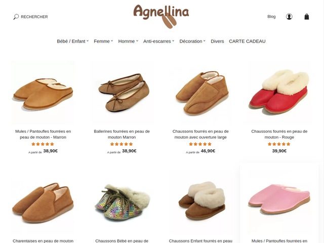 Agnellina : chausson bébé en peau de mouton