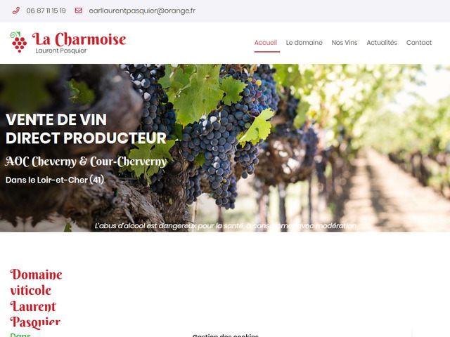 Domaine viticole Laurent Pasquier : Producteur de vin Cheverny