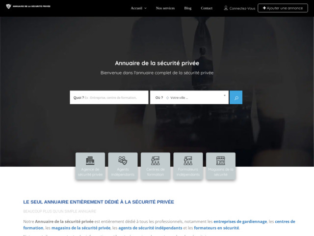 Annuaire de la securite privee