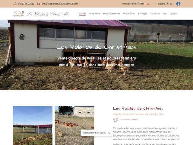 Volailles de christ ailes : vente directe de poulets indre 36